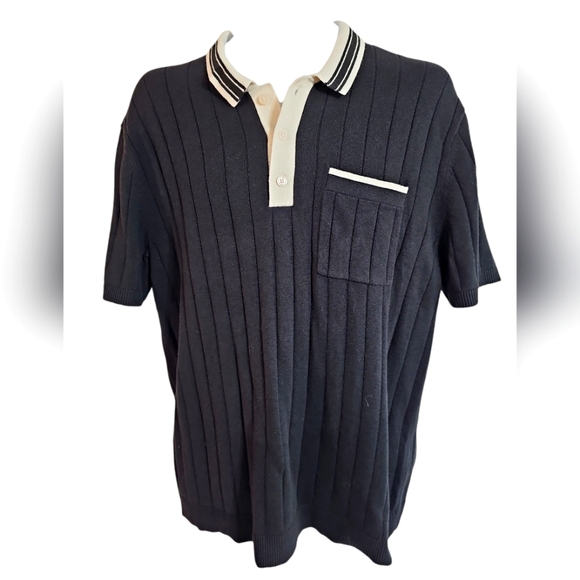 Abercrombie & Fitch Other - Abercrombie and Fitch Medium Black White Sideline Tipped Classic Cozy Polo Shirt